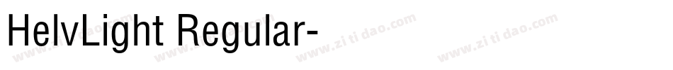 HelvLight Regular字体转换